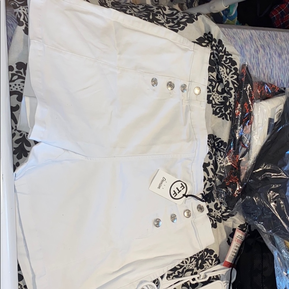 White sailor shorts